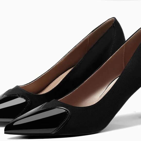 Women's Synthetic Pointed Toe Pumps 3-Inch Stiletto High Heels Dress Shoes - Picture 6 of 6